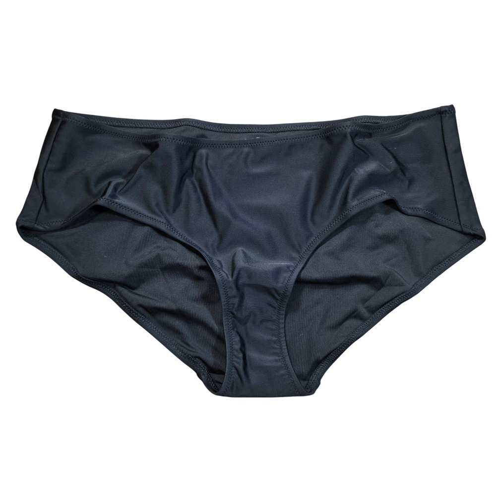 Aerie Hipster Bikini Bottom Black Low Rise Swim Bottoms Size L NWT